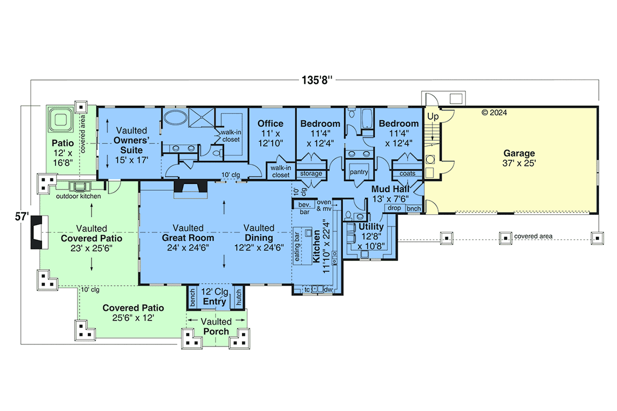 House Plan 43793 Level One