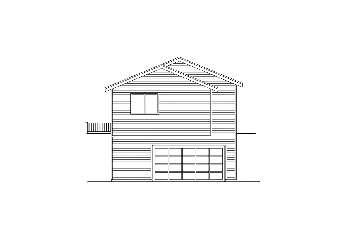House Plan 43798 Rear Elevation