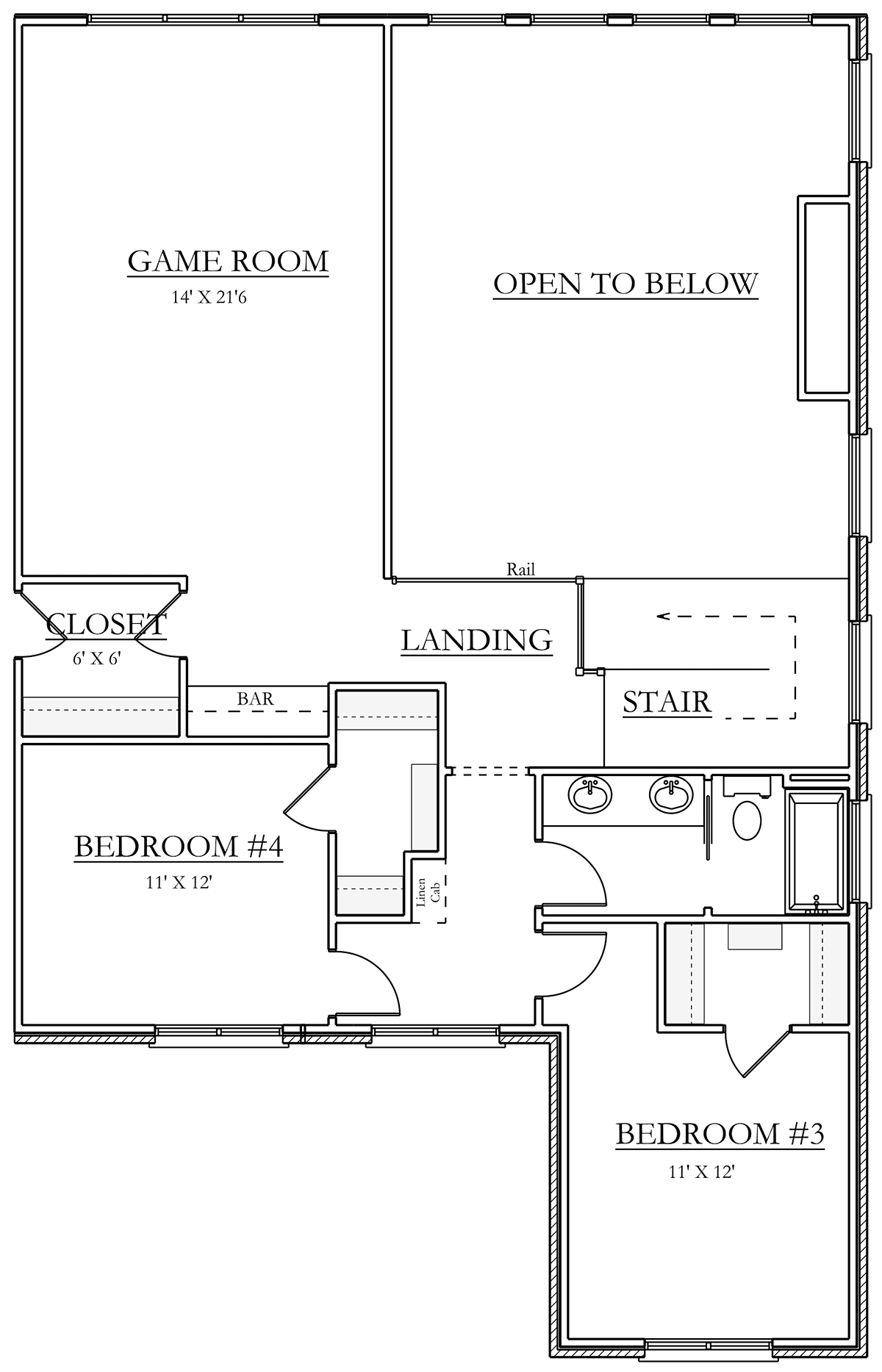 House Plan 43800 Level Two