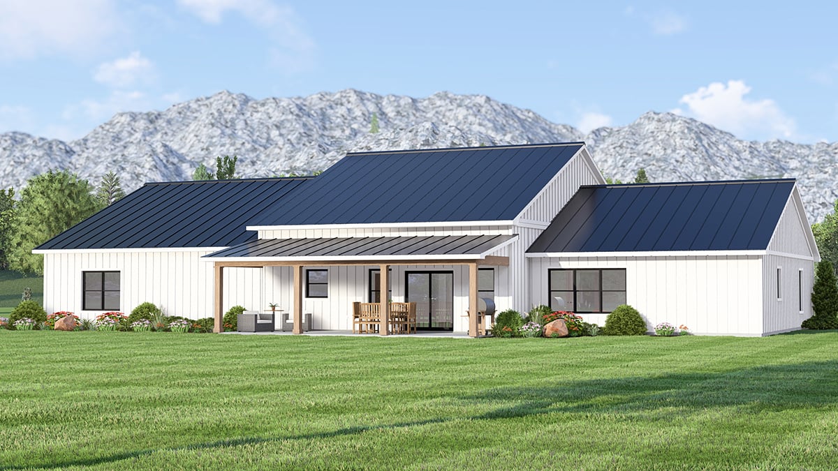 House Plan 43918 Rear Elevation