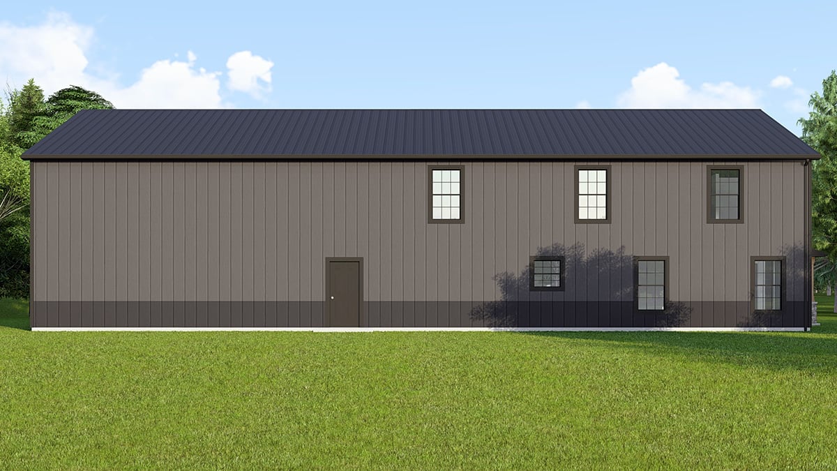 House Plan 43920 Rear Elevation