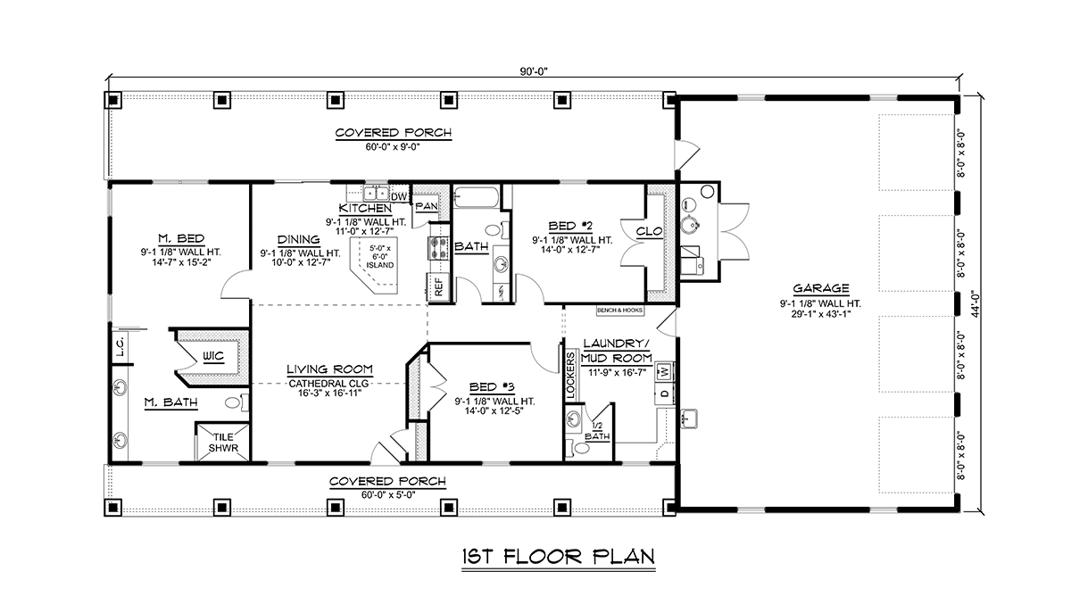 House Plan 43931 Level One