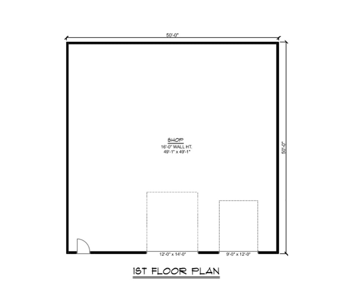 Garage Plan 43935 - 2 Car Garage Level One