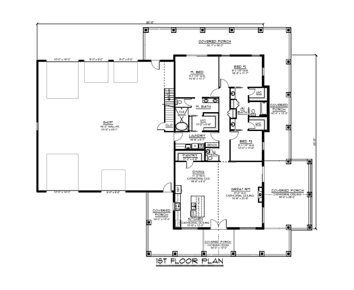 House Plan 43937 Level One
