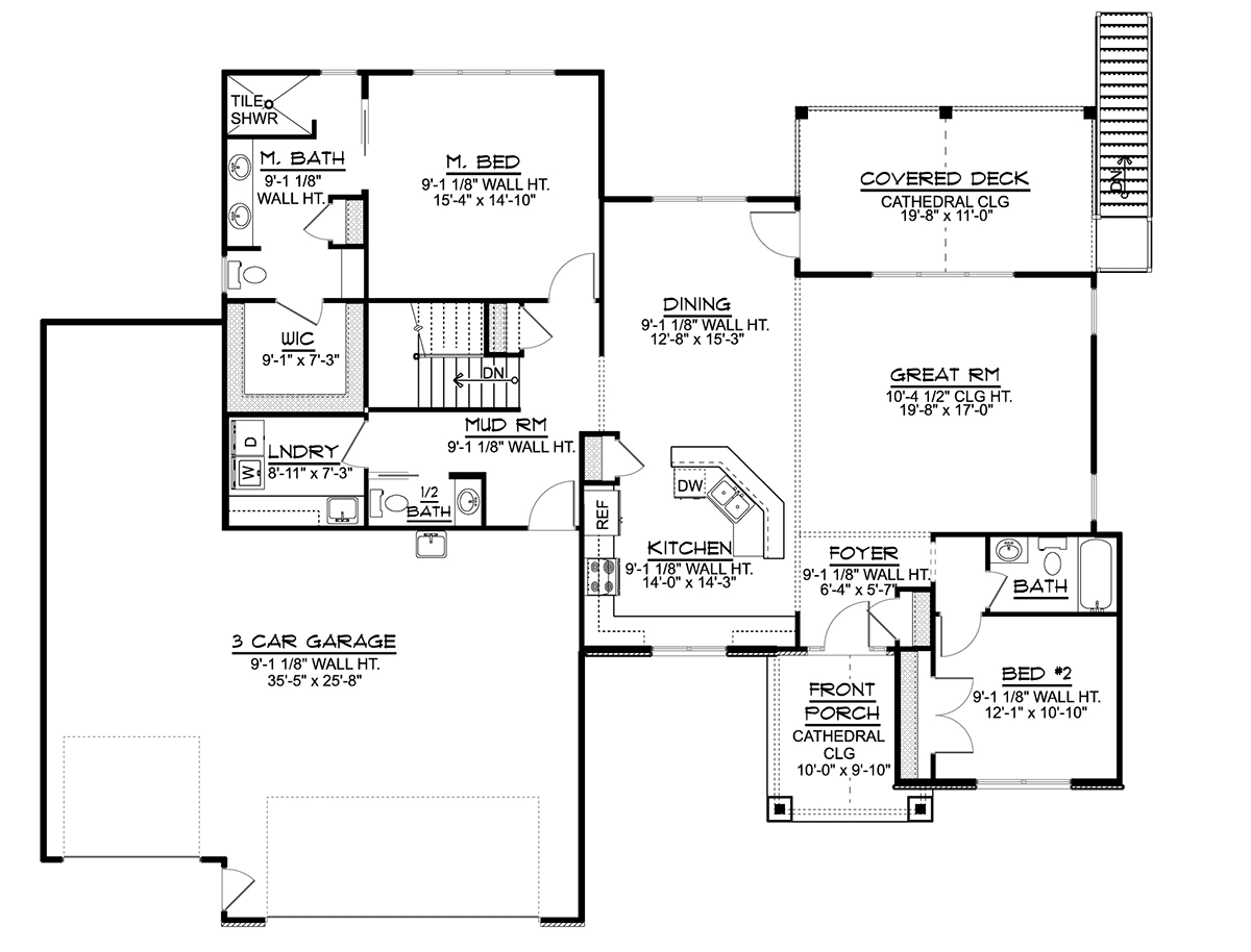 House Plan 43938 Level One