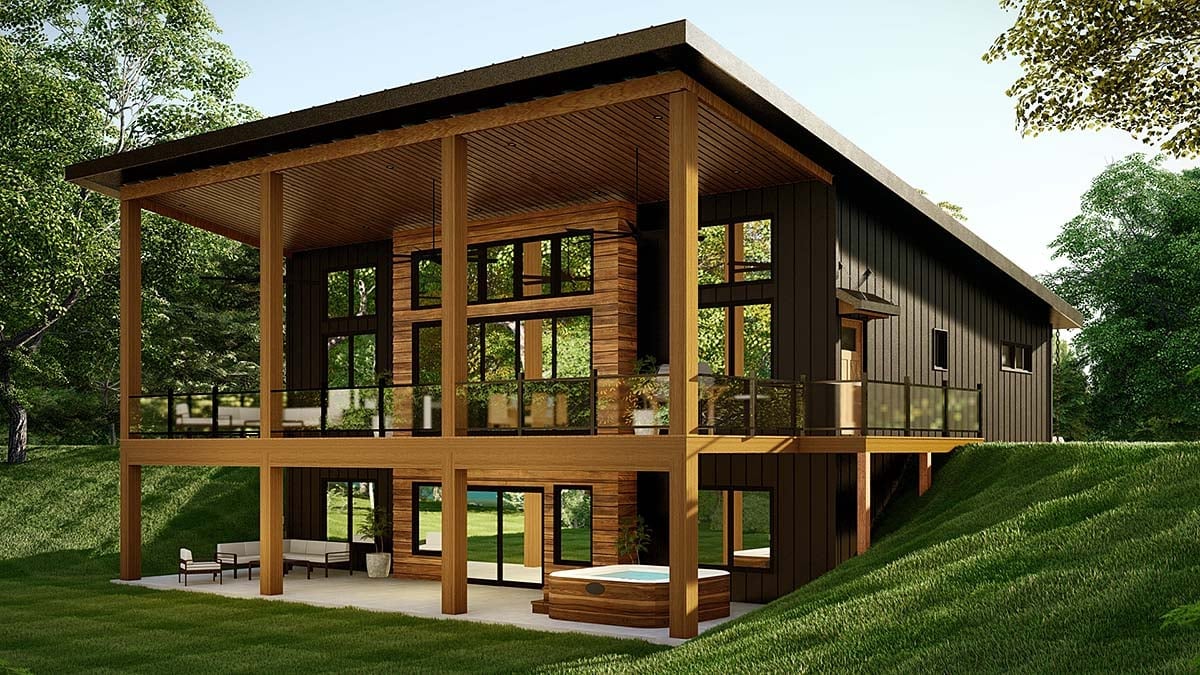 Contemporary, Modern Plan with 1679 Sq. Ft., 2 Bedrooms, 2 Bathrooms Elevation