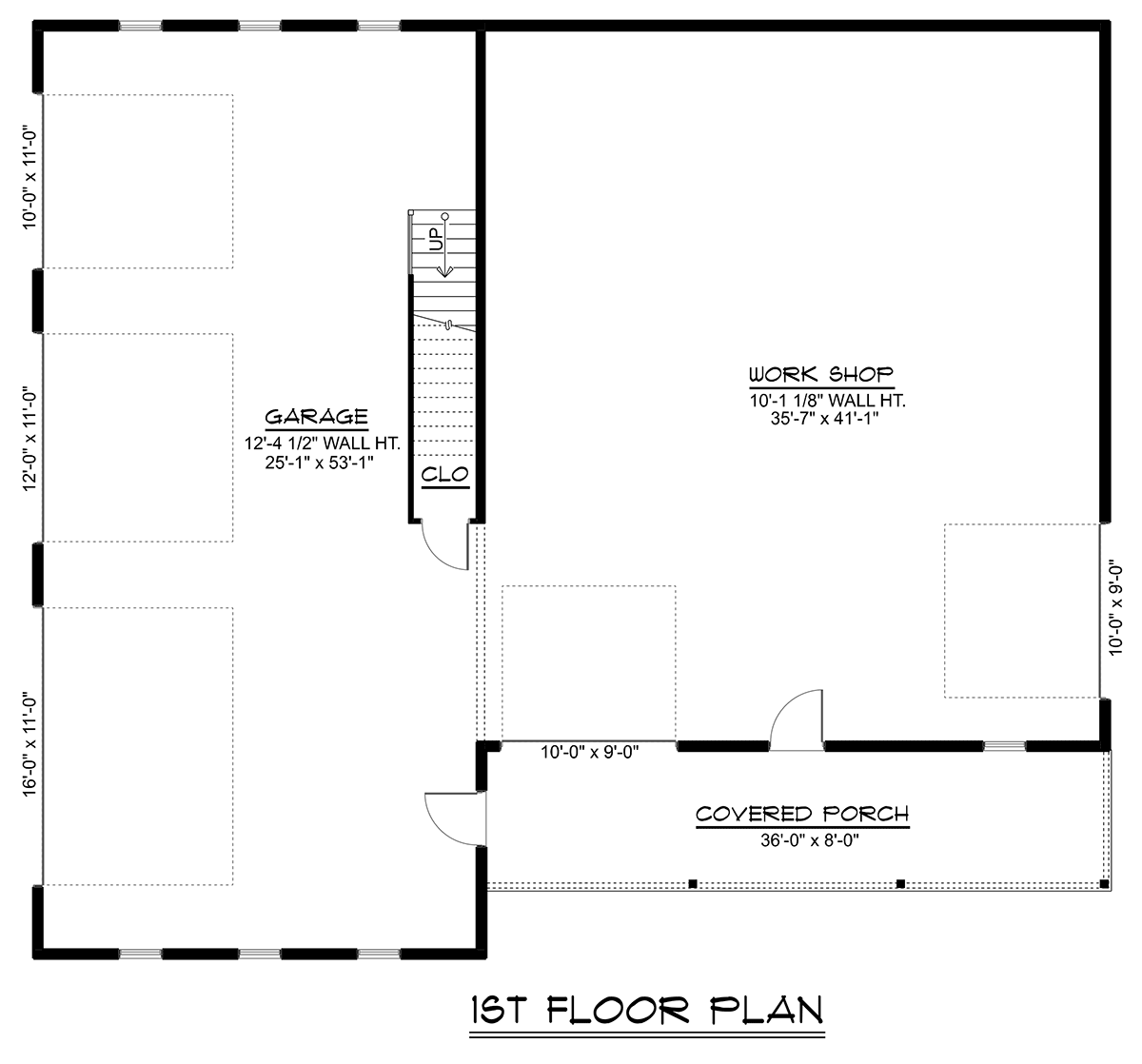 Garage Plan 43940 - 5 Car Garage Apartment Level One