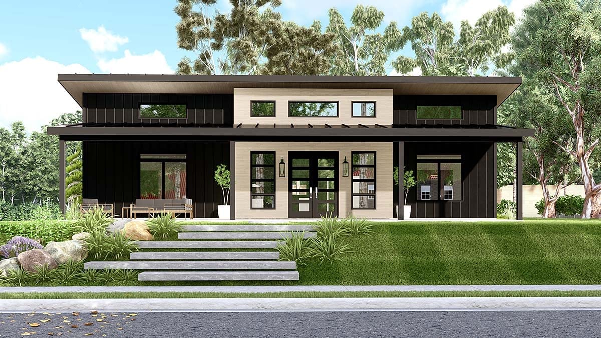 Barndominium, Contemporary, Ranch Plan with 1800 Sq. Ft., 3 Bedrooms, 2 Bathrooms Elevation