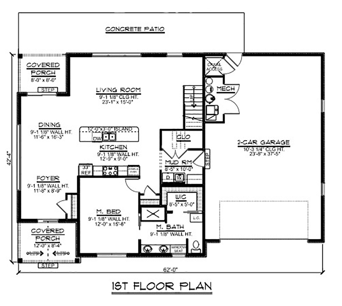 House Plan 43958 Level One