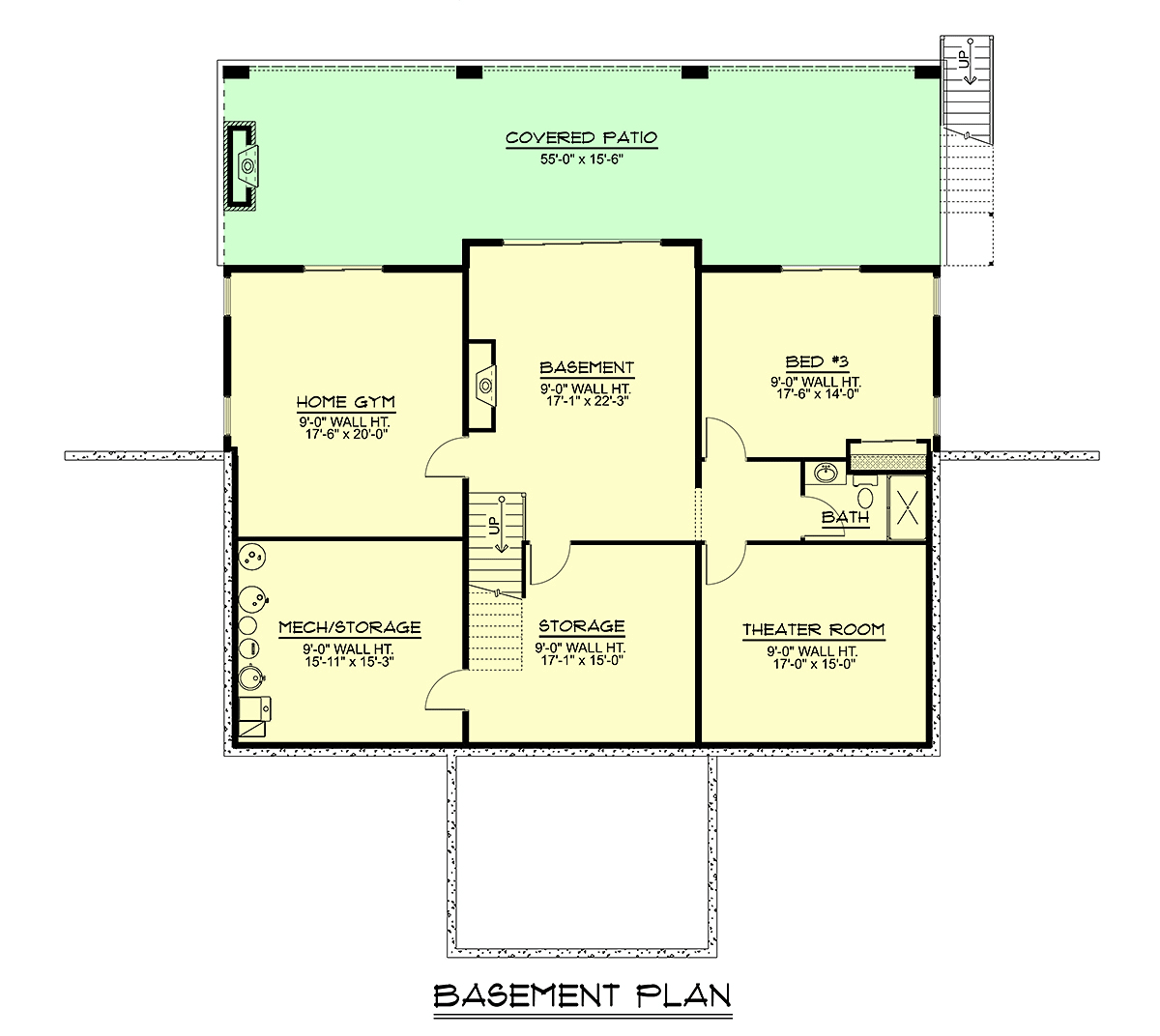 House Plan 43963 Lower Level