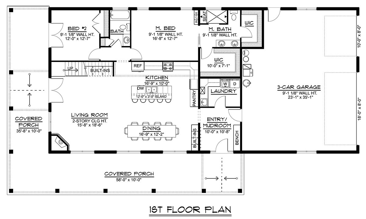 House Plan 43971 Level One