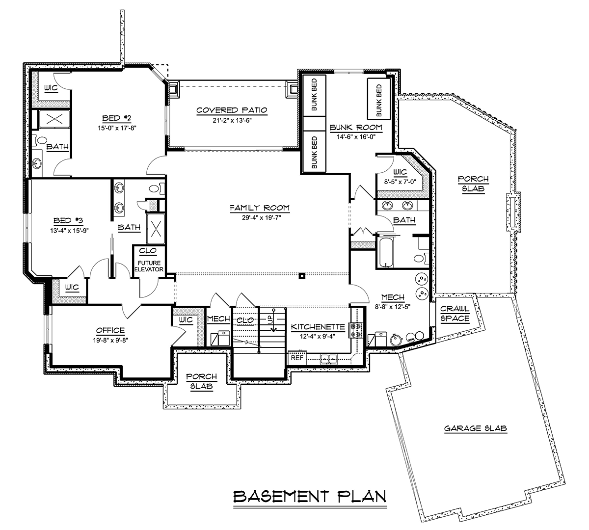 House Plan 43972 Lower Level