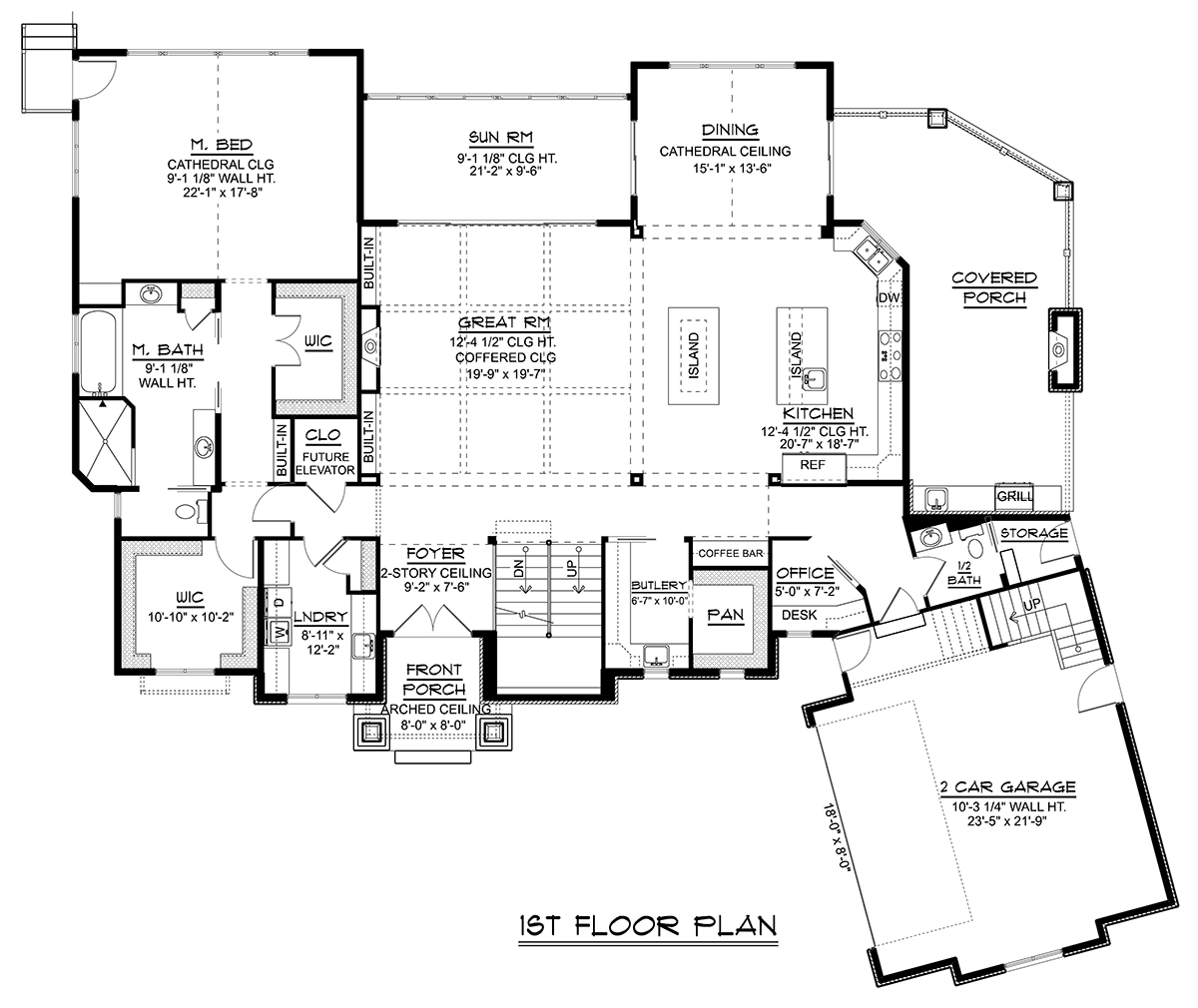 House Plan 43972 Level One