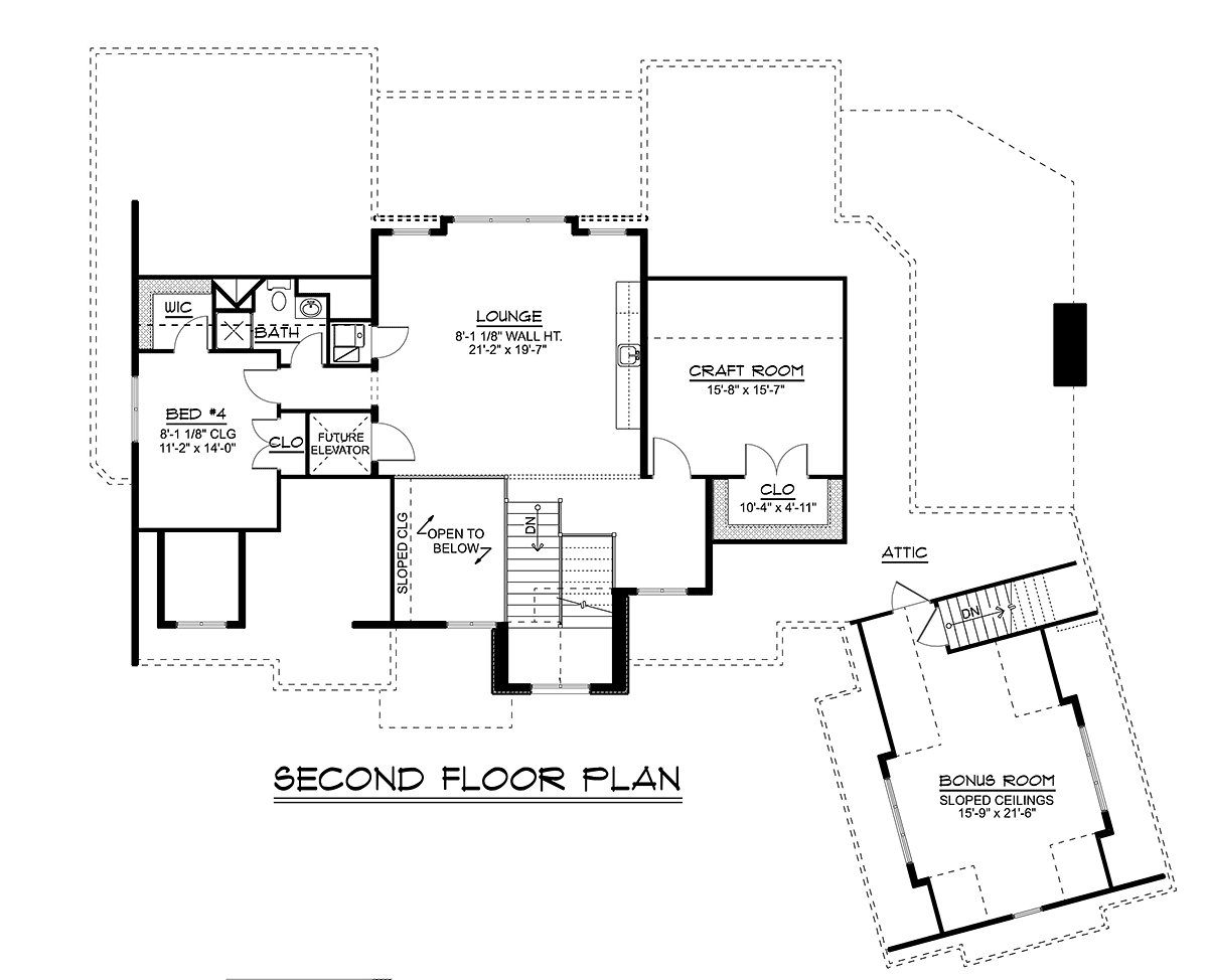 House Plan 43972 Level Two