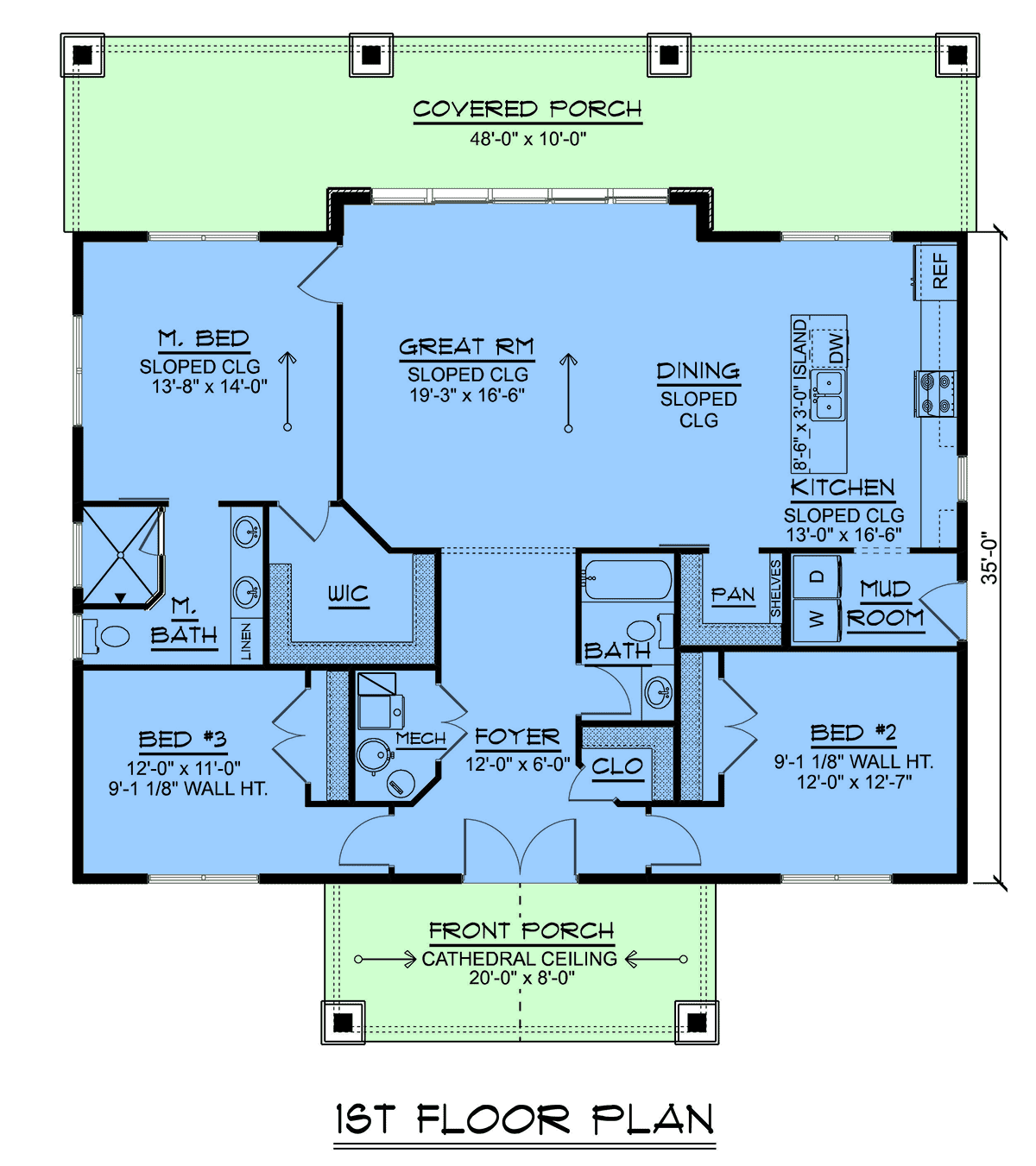 House Plan 43974 Level One