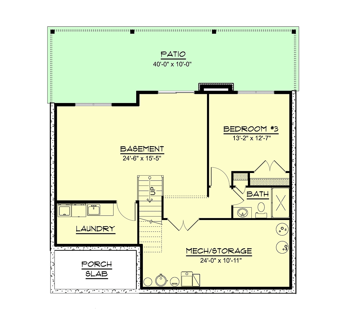 House Plan 43977 Lower Level