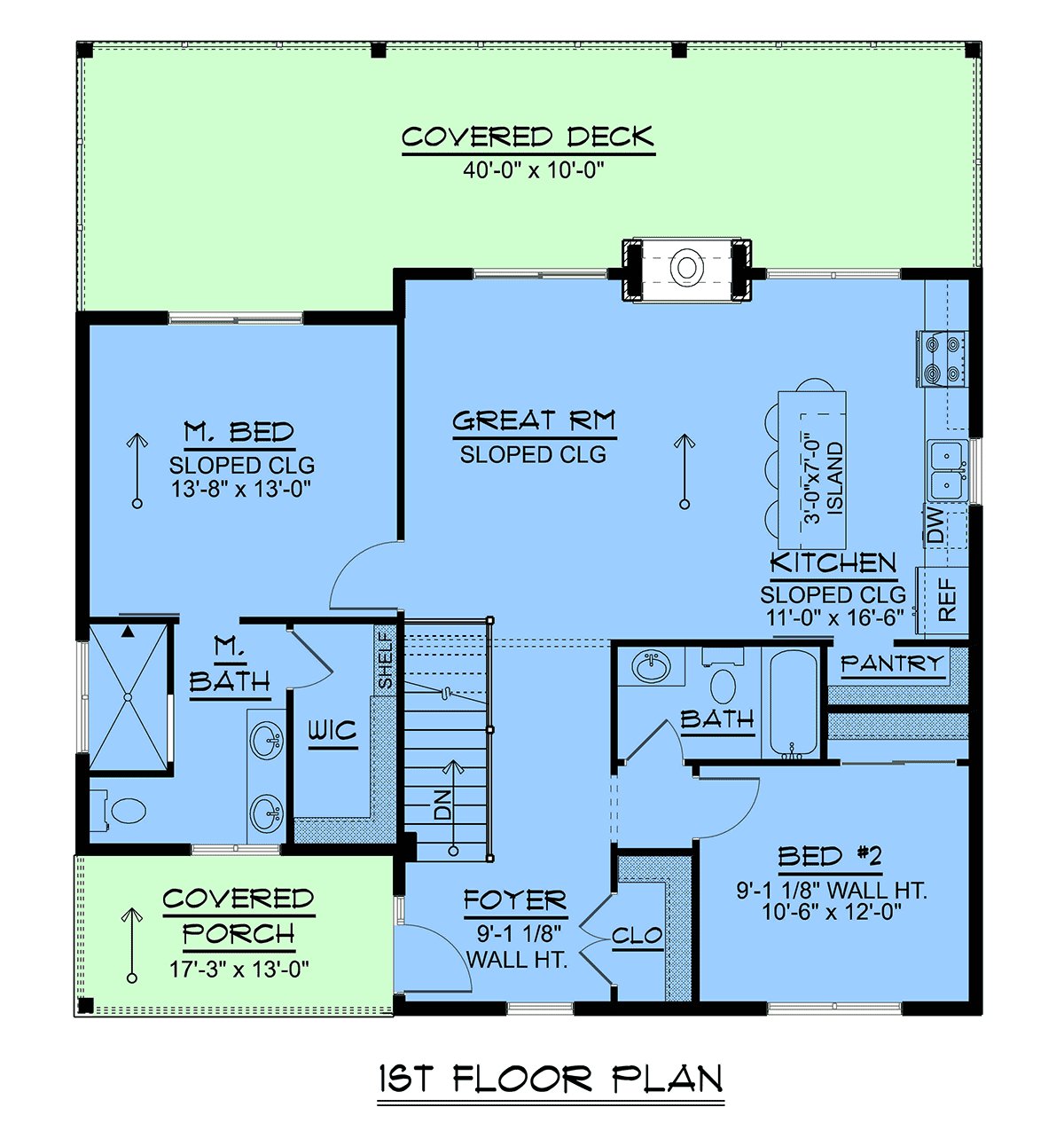 House Plan 43977 Level One
