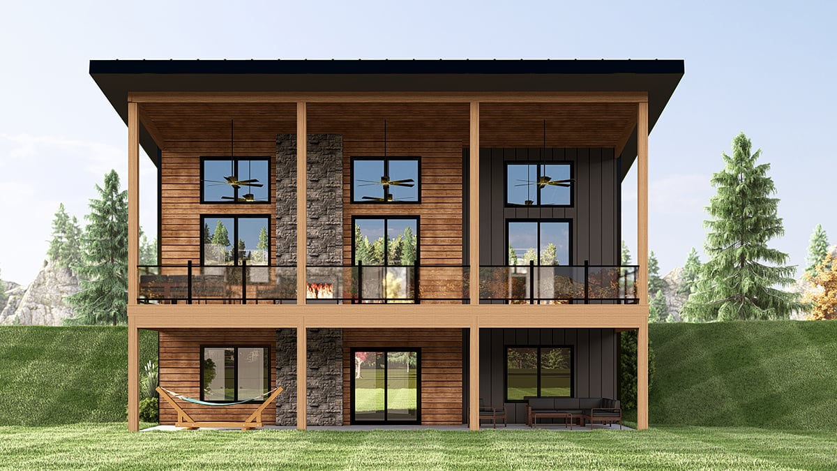 House Plan 43977 Rear Elevation