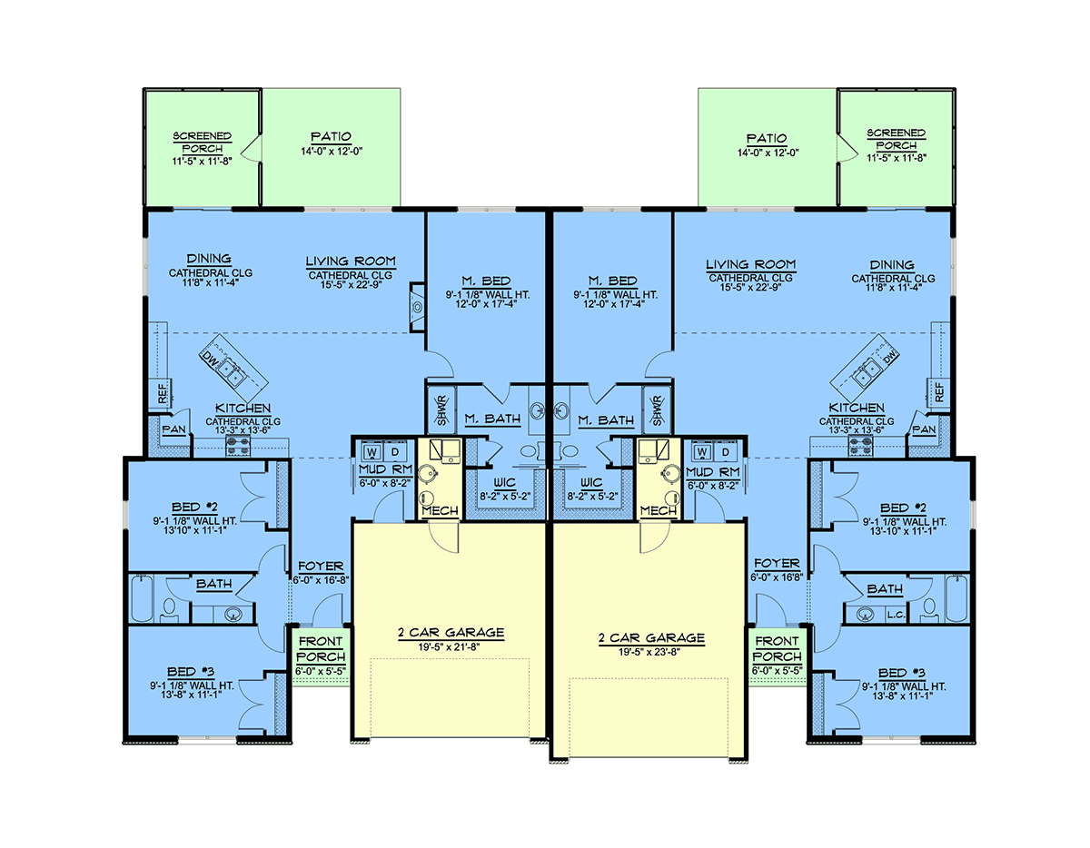 Multi-Family Plan 43989 Level One