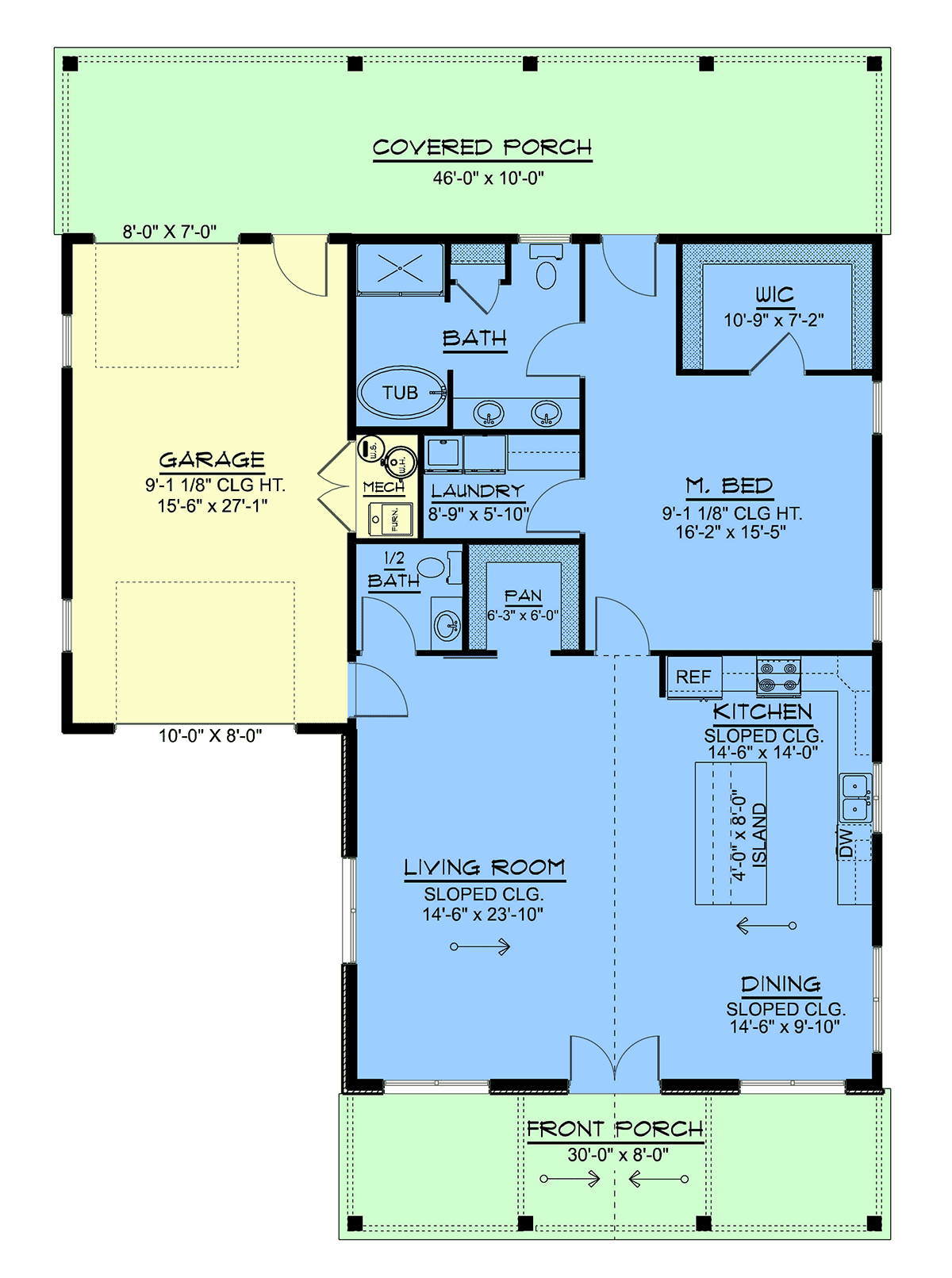 House Plan 43990 Level One