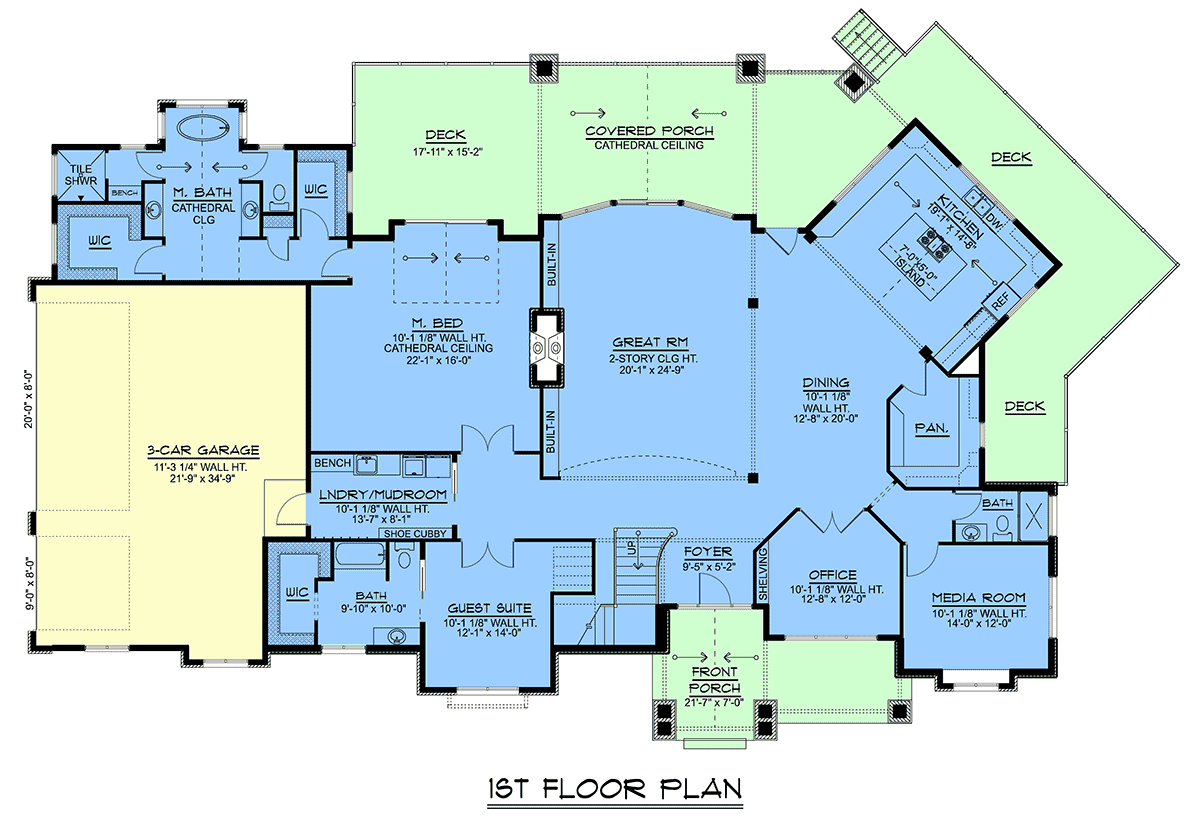 House Plan 43991 Level One