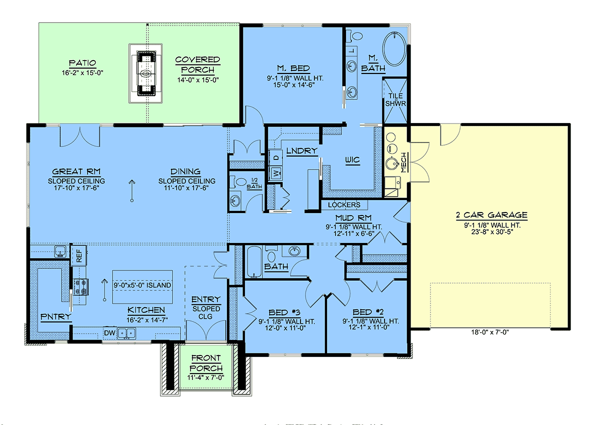 House Plan 43996 Level One