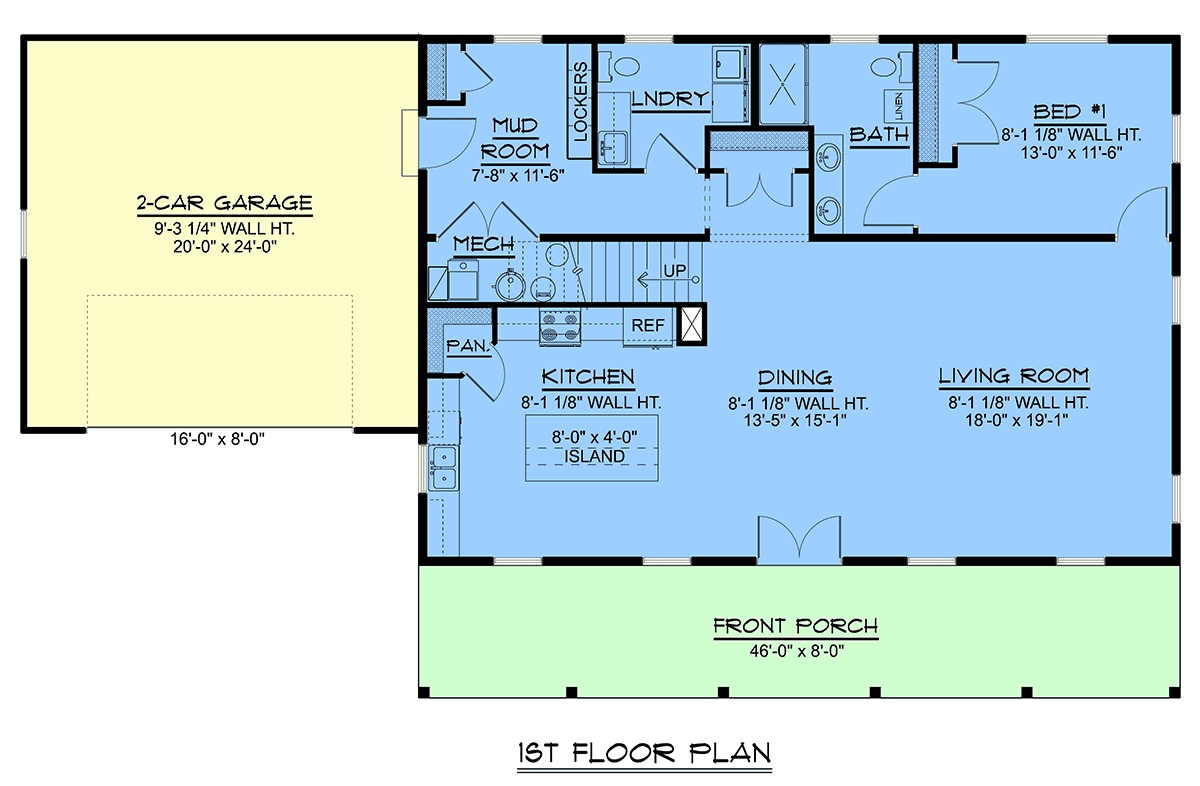 House Plan 43999 Level One