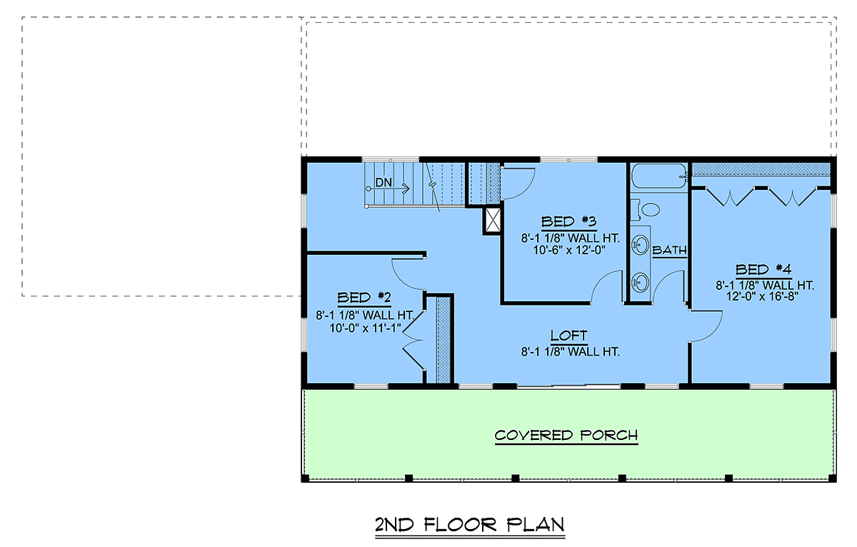 House Plan 43999 Level Two