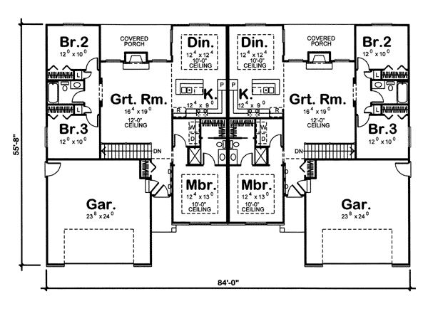 Multi-Family Plan 44055 Level One