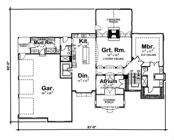 Plan 44072 | European Style with 5 Bed, 4 Bath, 3 Car Garage