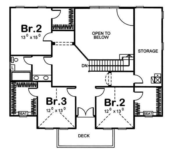 House Plan 44075 Level Two