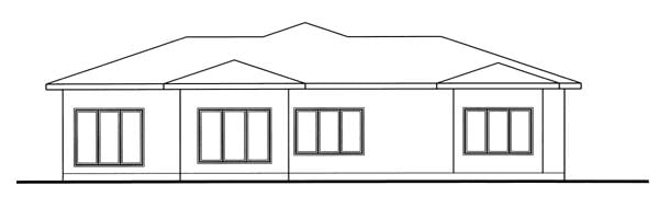 House Plan 44091 Rear Elevation