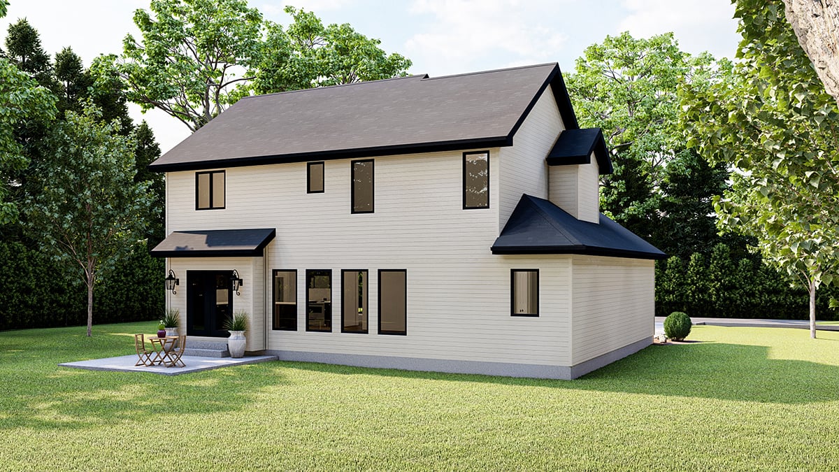 House Plan 44100 Rear Elevation