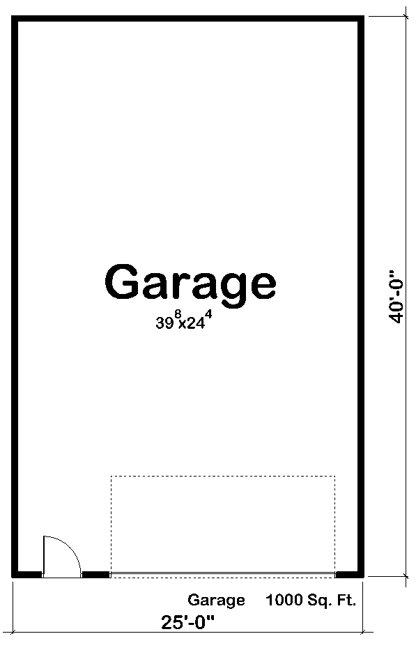 Garage Plan 44159 - 4 Car Garage Level One