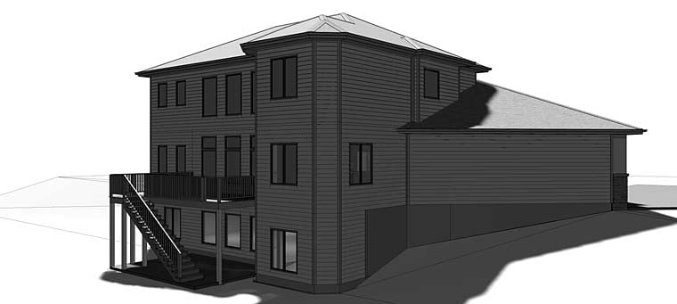 House Plan 44176 Rear Elevation