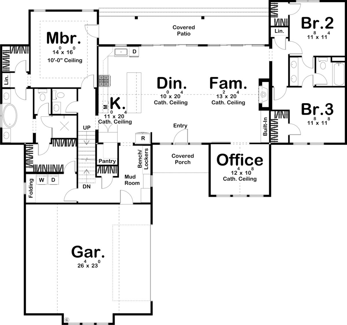 House Plan 44195 Level One