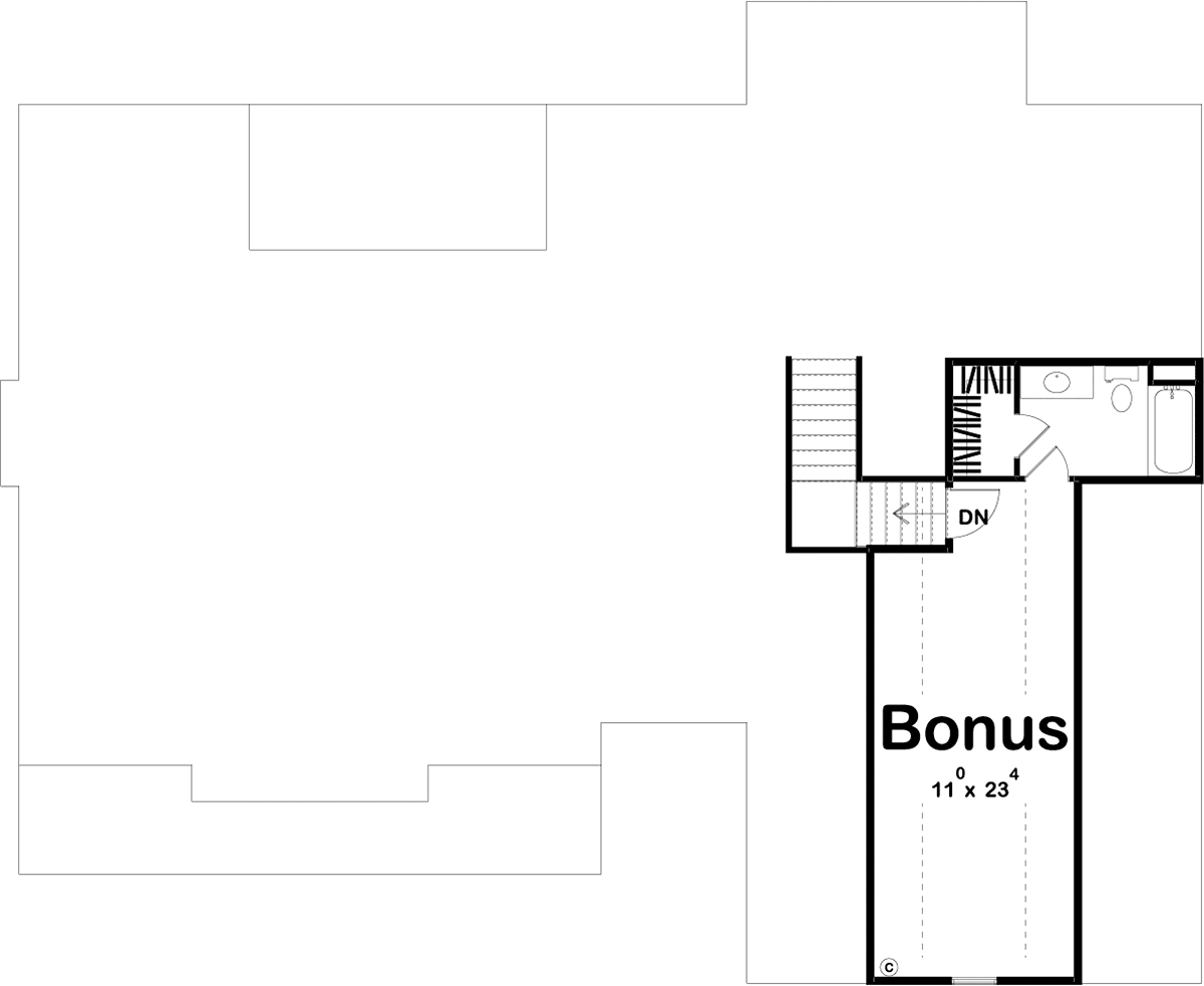 House Plan 44208 Level Two