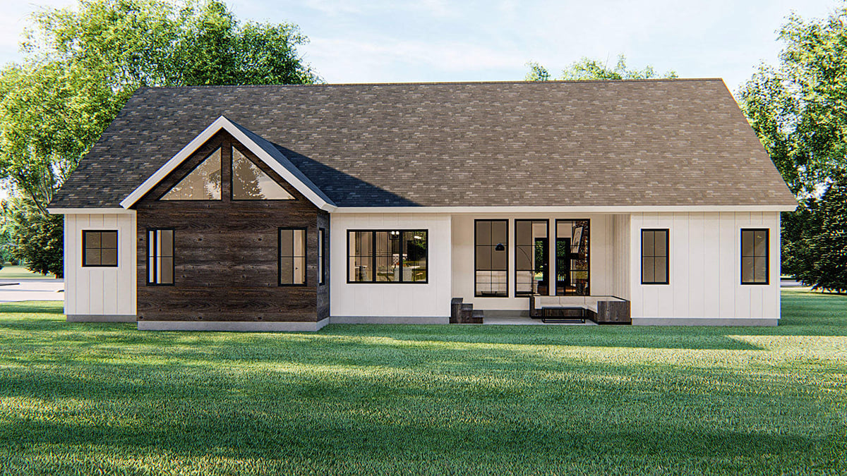 House Plan 44208 Rear Elevation