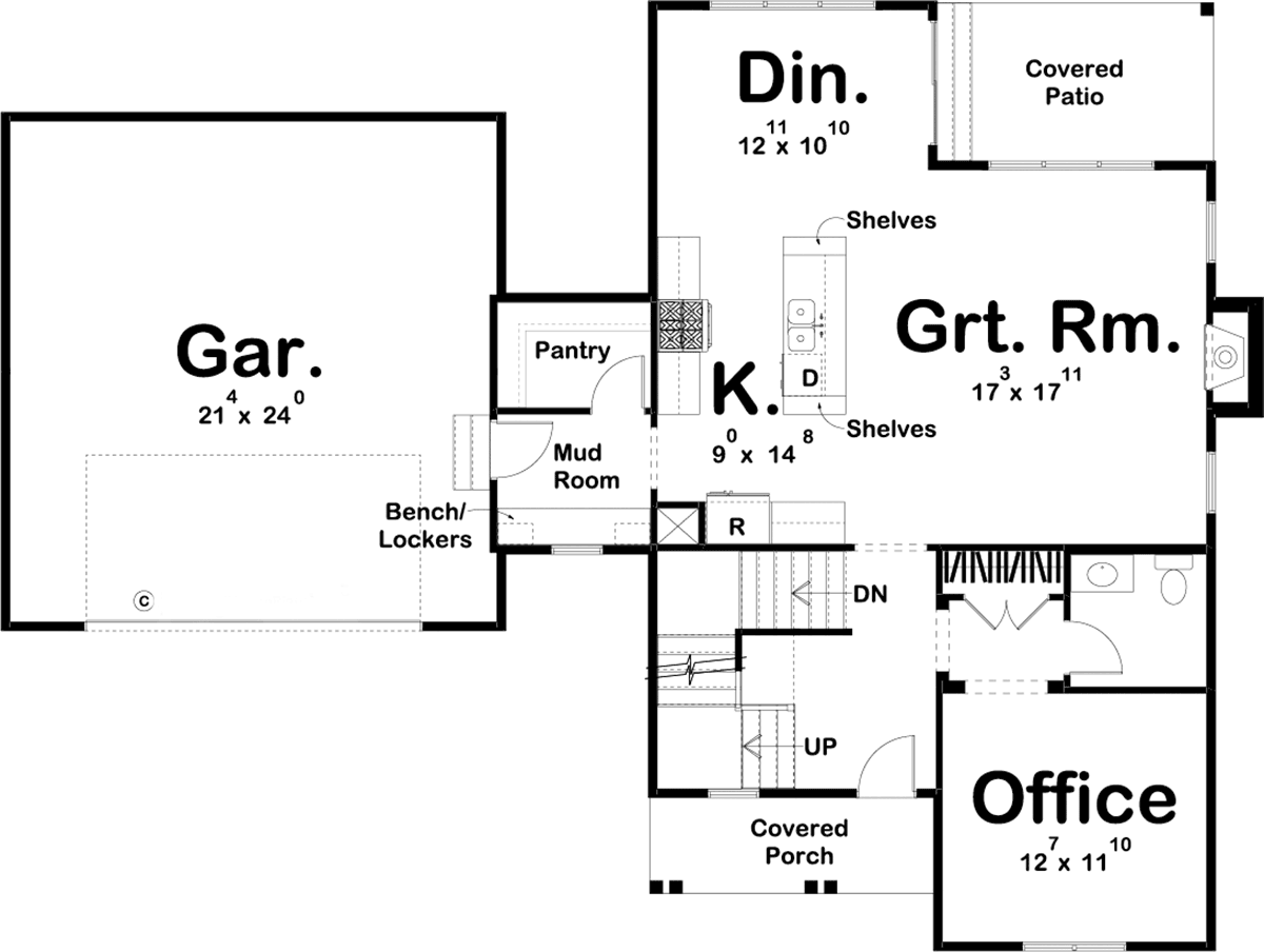 House Plan 44212 Level One