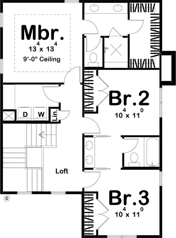 House Plan 44212 Level Two