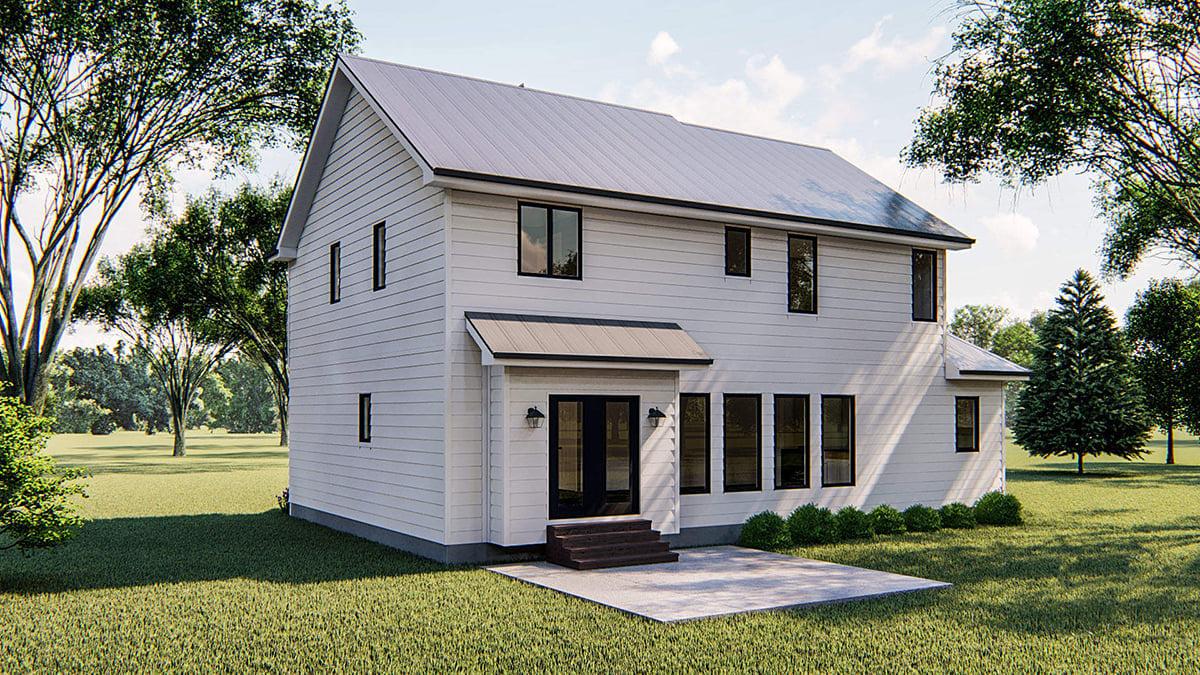 House Plan 44217 Rear Elevation