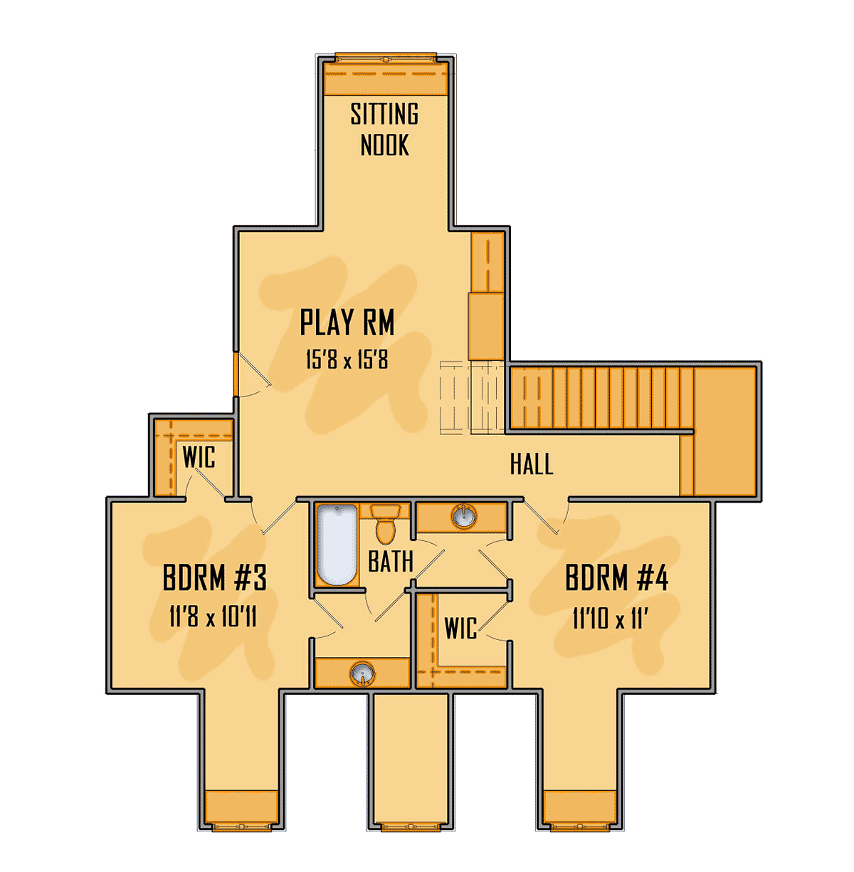 House Plan 44304 Level Two