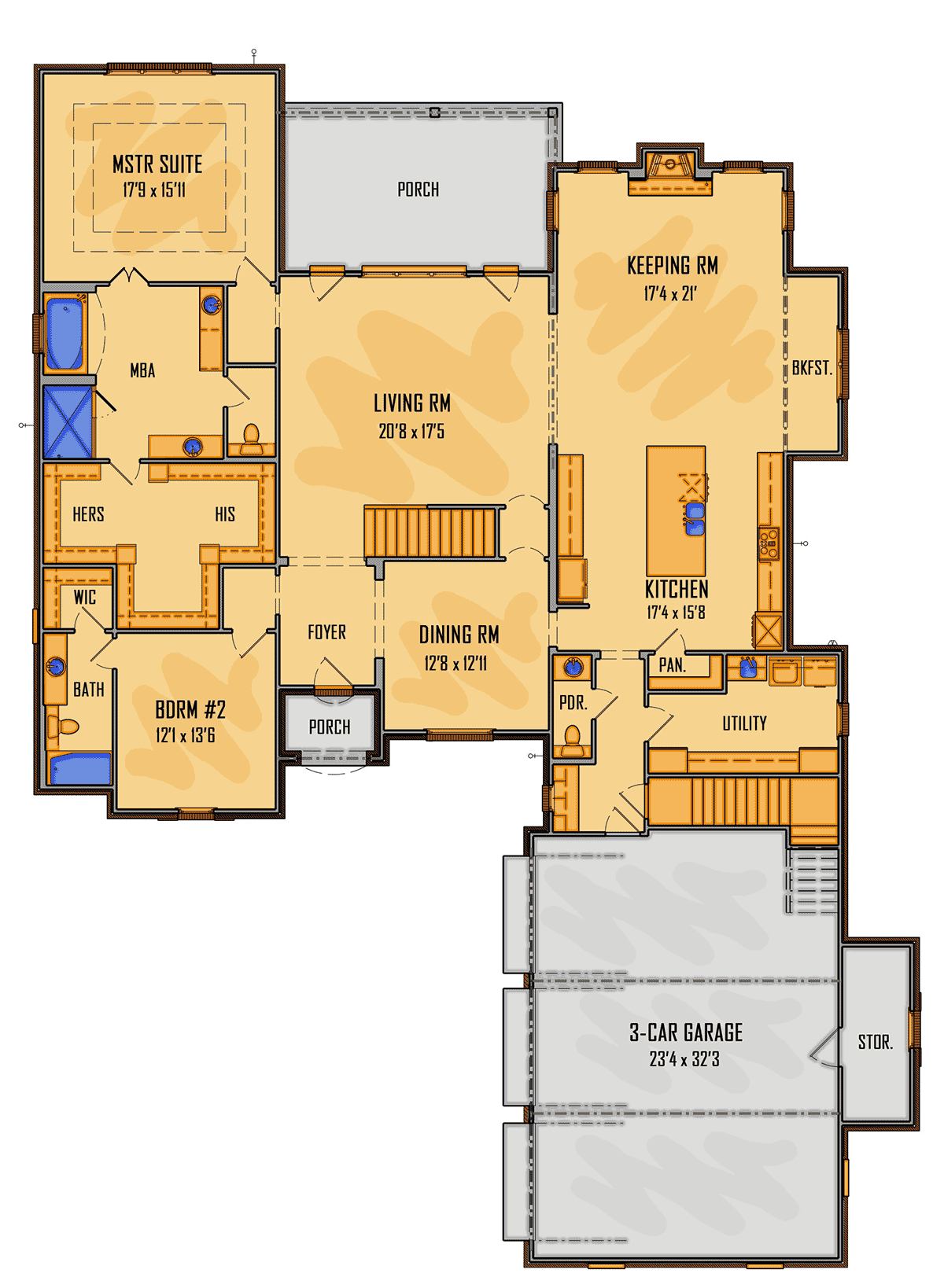 House Plan 44310 Level One