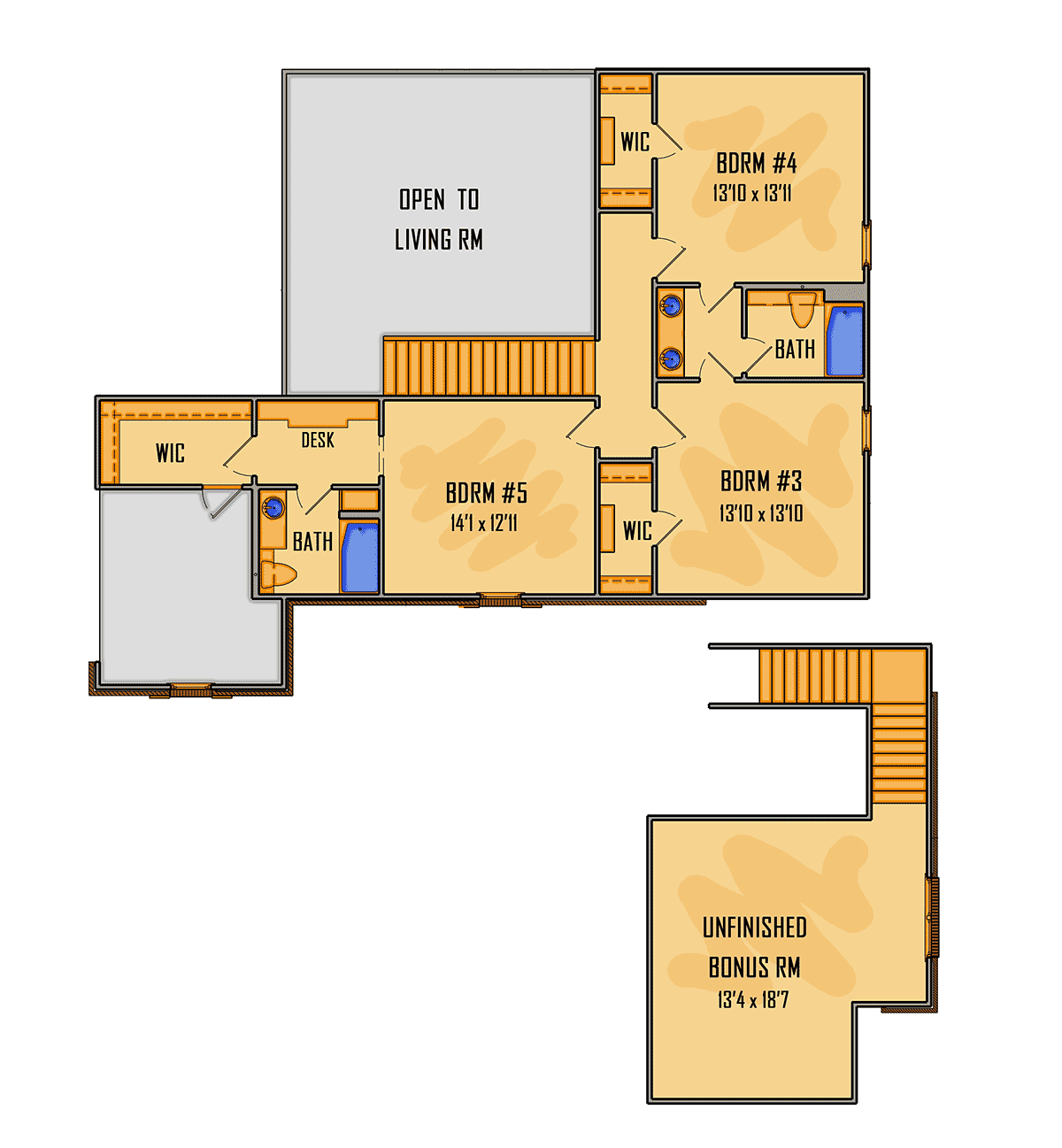 House Plan 44310 Level Two