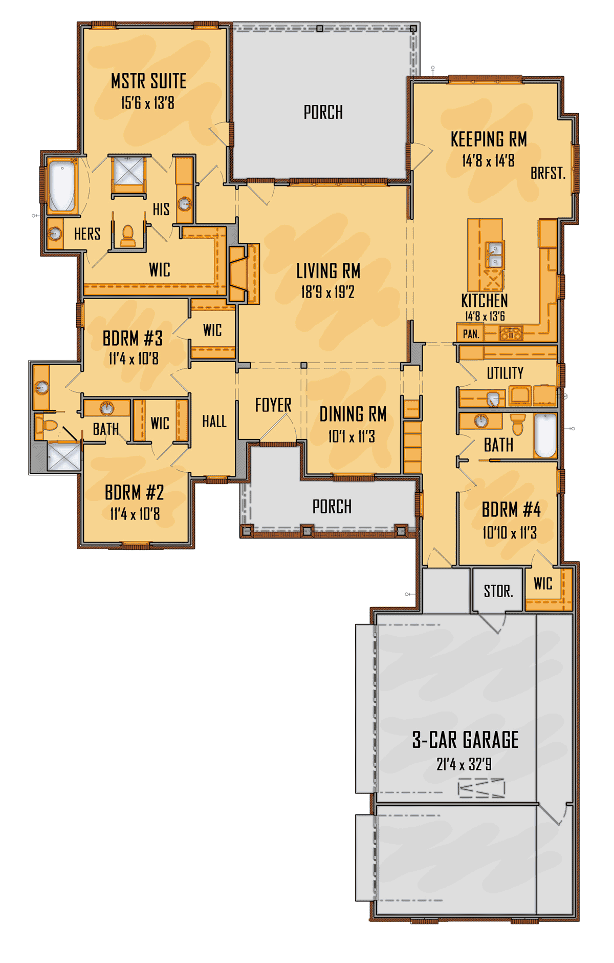 House Plan 44312 Level One