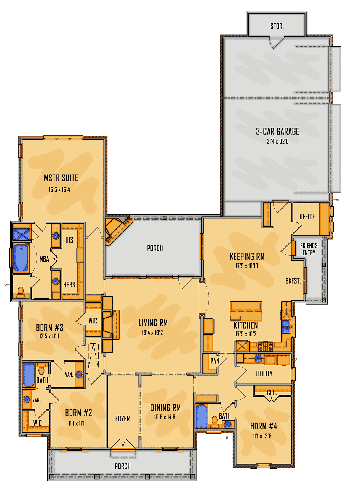 House Plan 44315 Level One