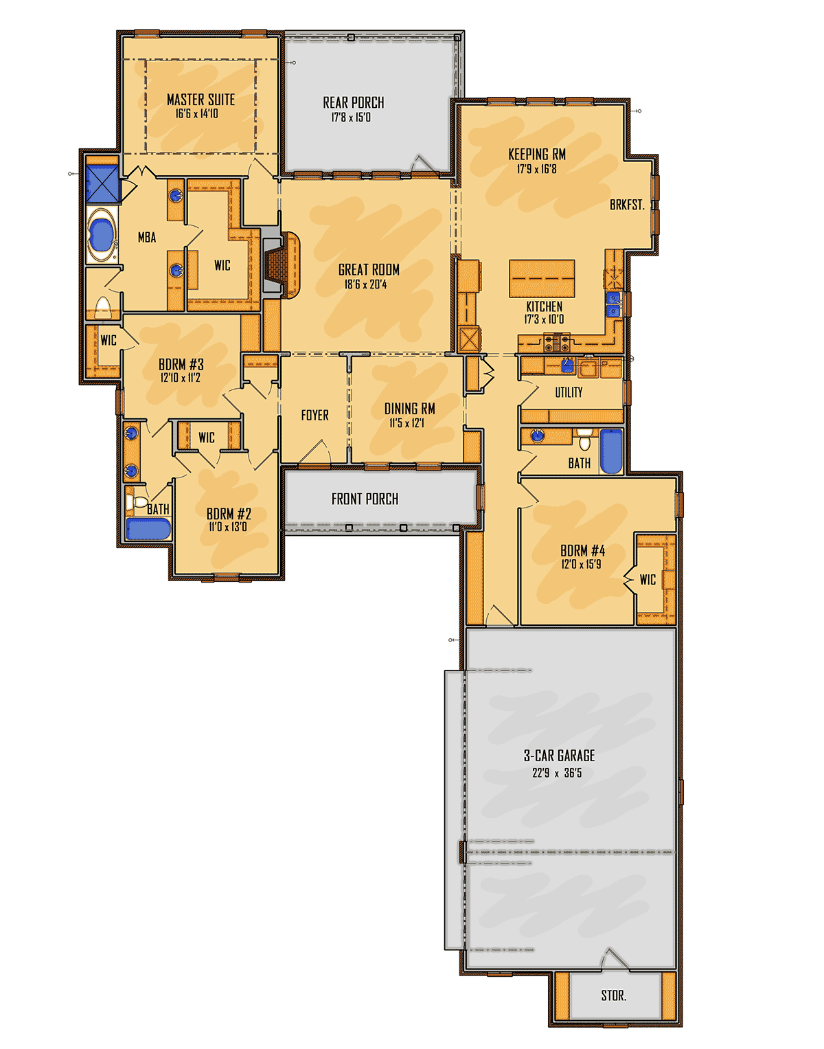 House Plan 44320 Level One