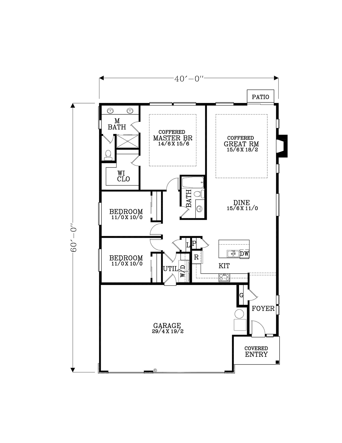 House Plan 44406 Level One