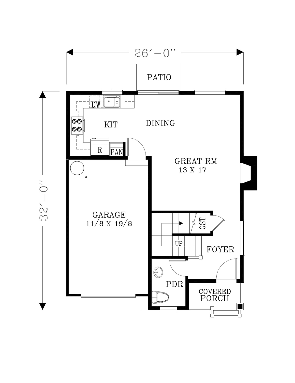 Plan 44507 | Close to the Kids Bedroom Configuration