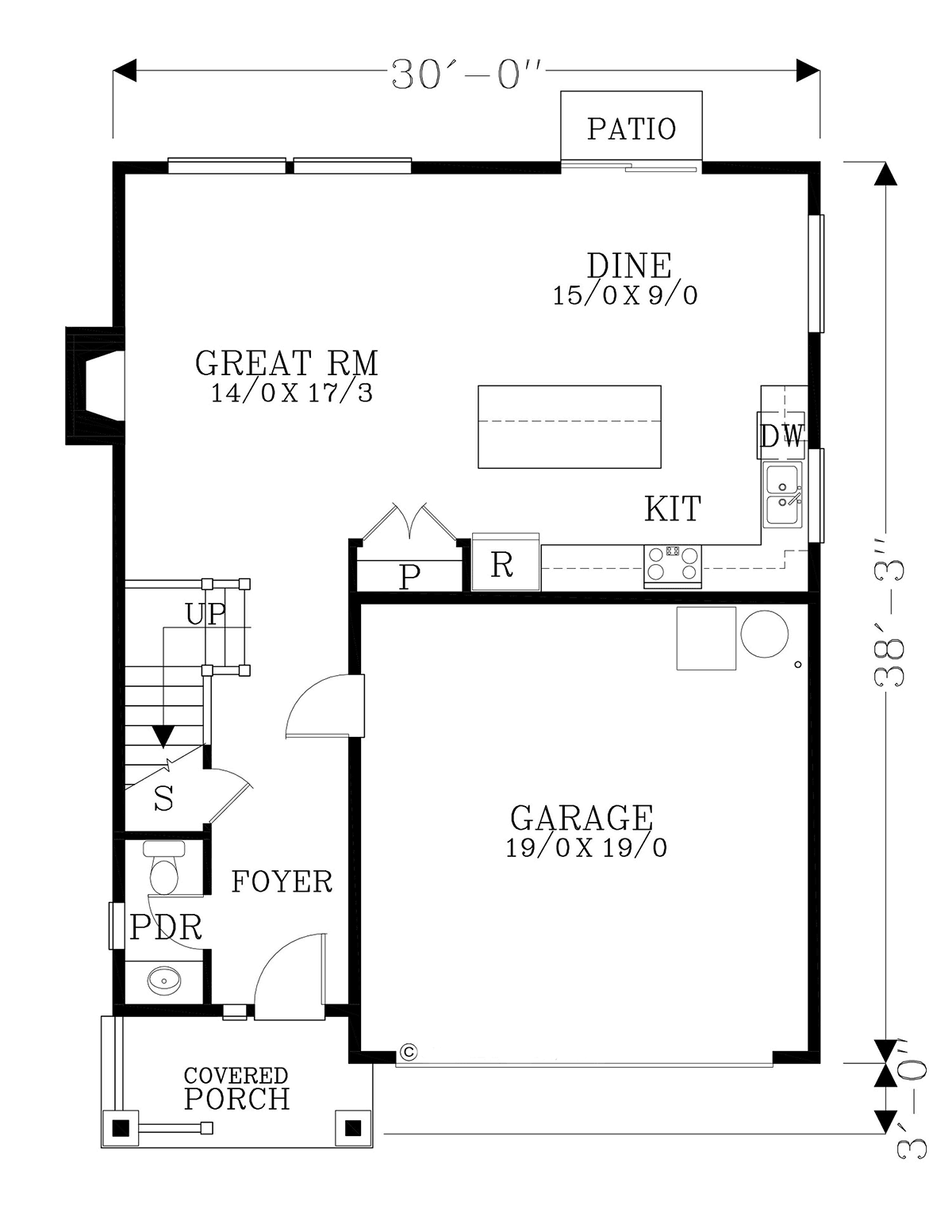 House Plan 44606 Level One